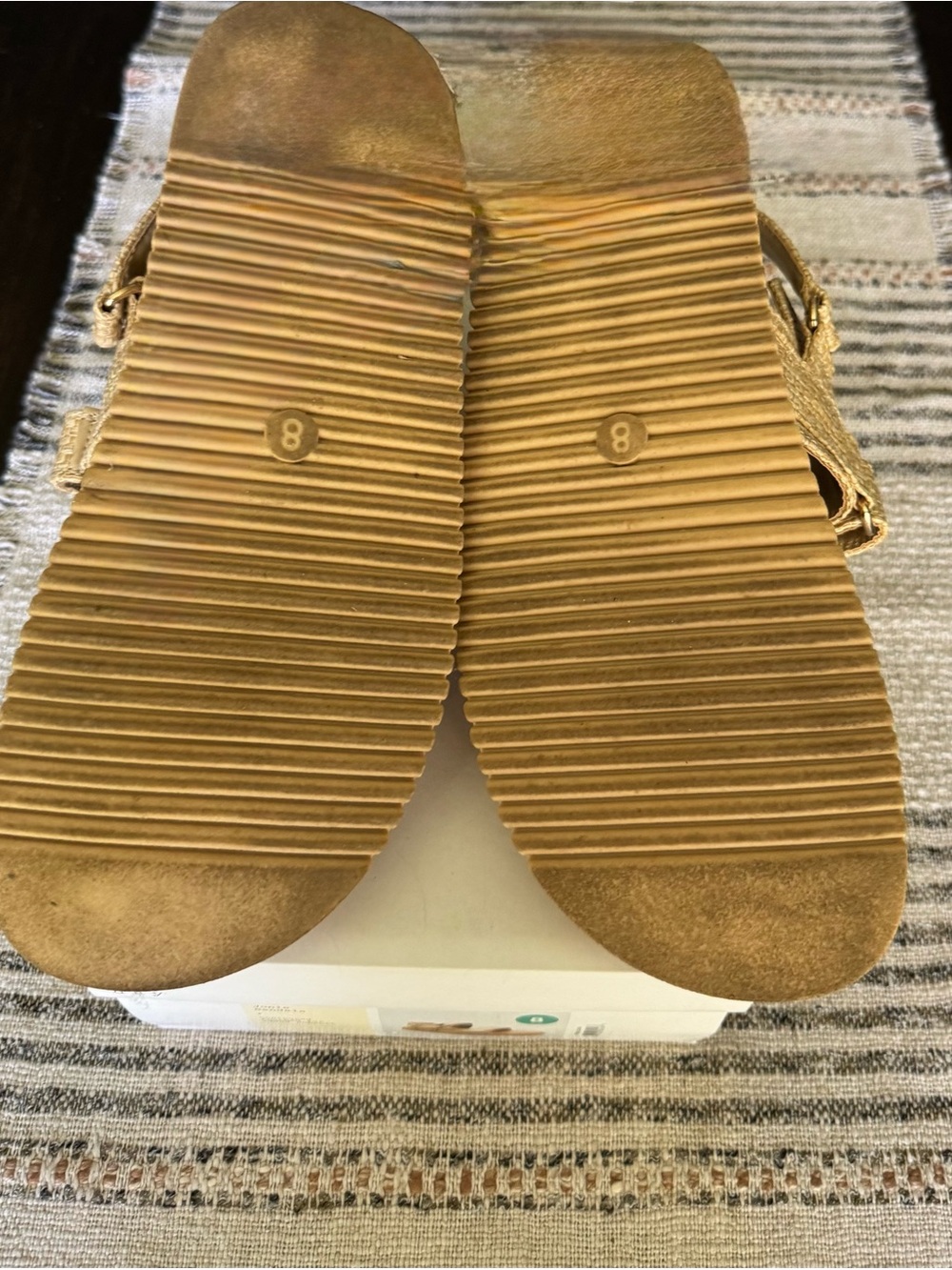 a new day Tan Woven Double-Strap Platform Sandals with Buckle Accents - Picture 3 of 3